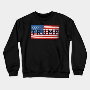 Trump Usa America Flag Crewneck Sweatshirt